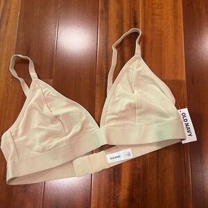New NWT Old Navy Beige Nude Bra Bralette Fine‎ Mesh Intimates Size Medium